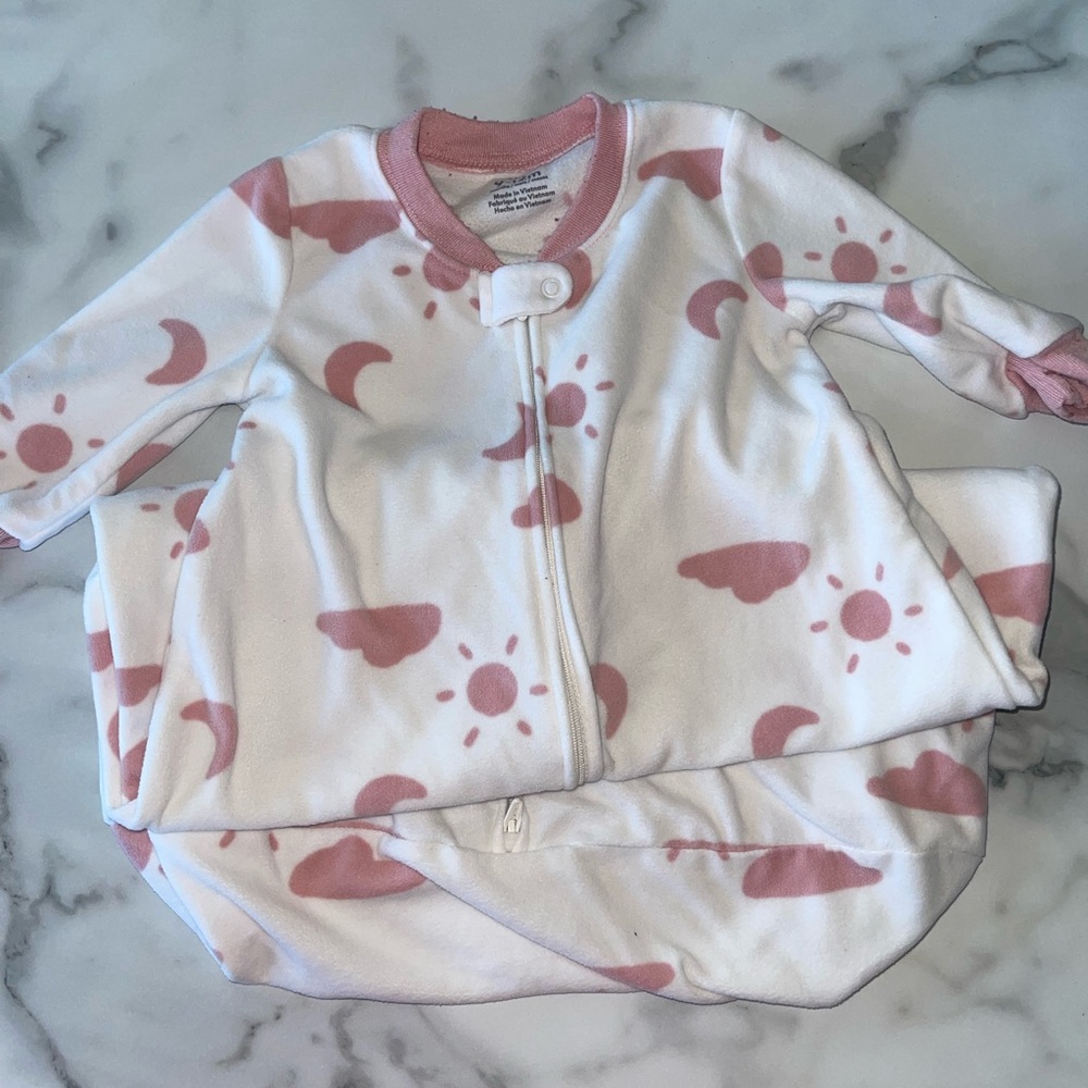 Carter's Pink and White Fleece Sleep Sack